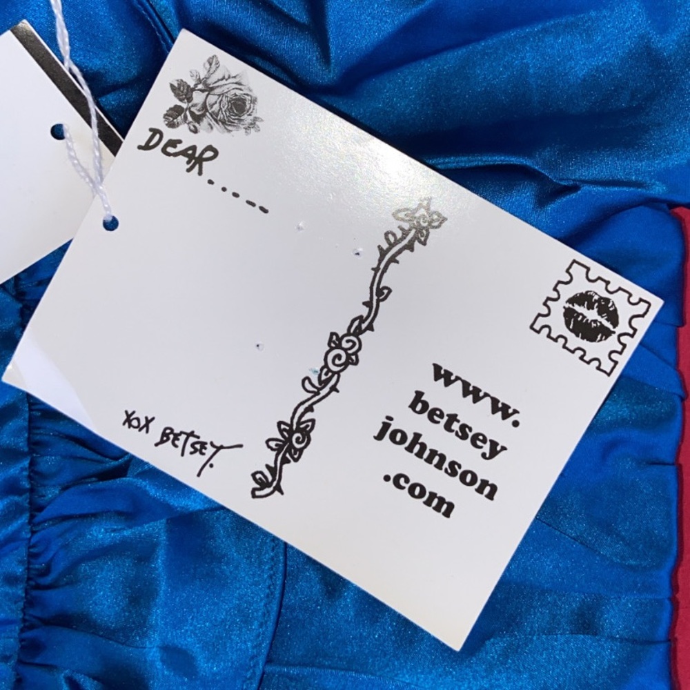 BETSEY JOHNSON ROYAL BLUE MERMAID SILK COCKTAIL DRESS💙 - Picture 5 of 7